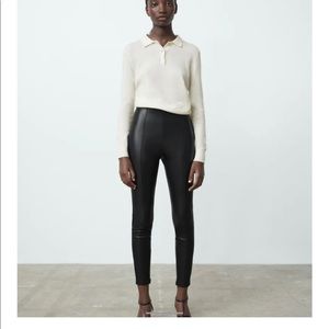 Faux Leather Pants - Zara